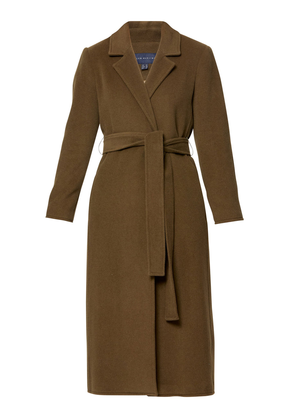 umber brown long wool coat