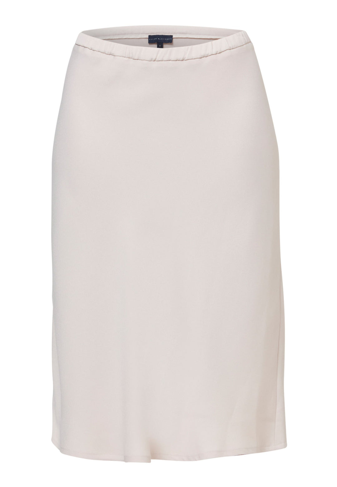 Woman wearing natural pearl dress