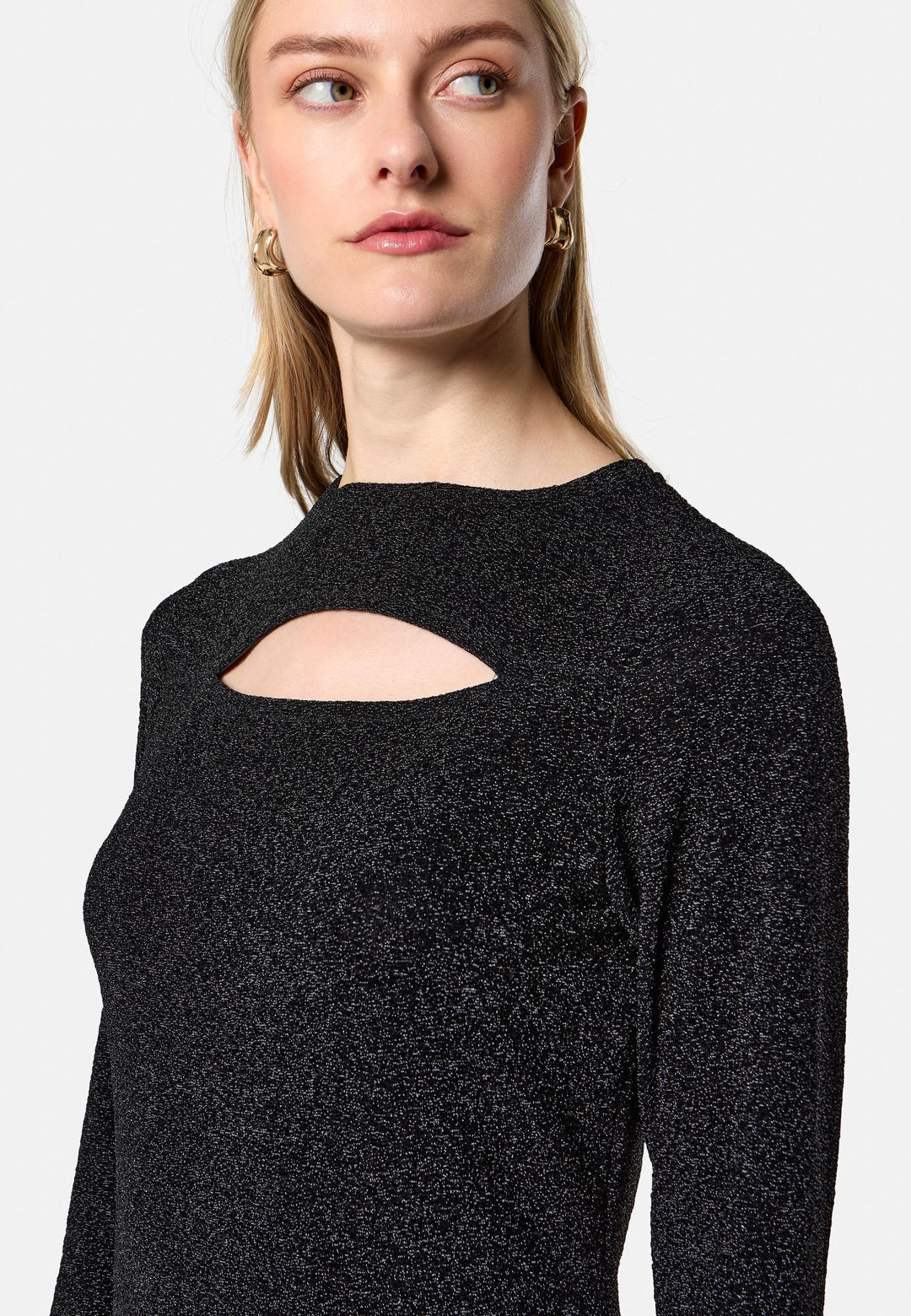 Roxanne Black Shimmer Top