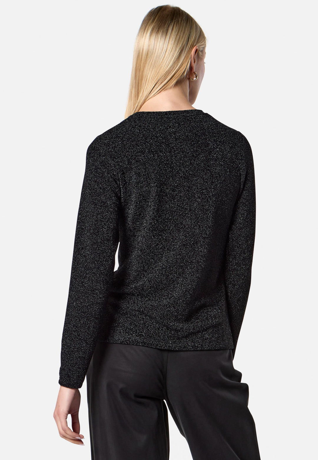 Roxanne Black Shimmer Top