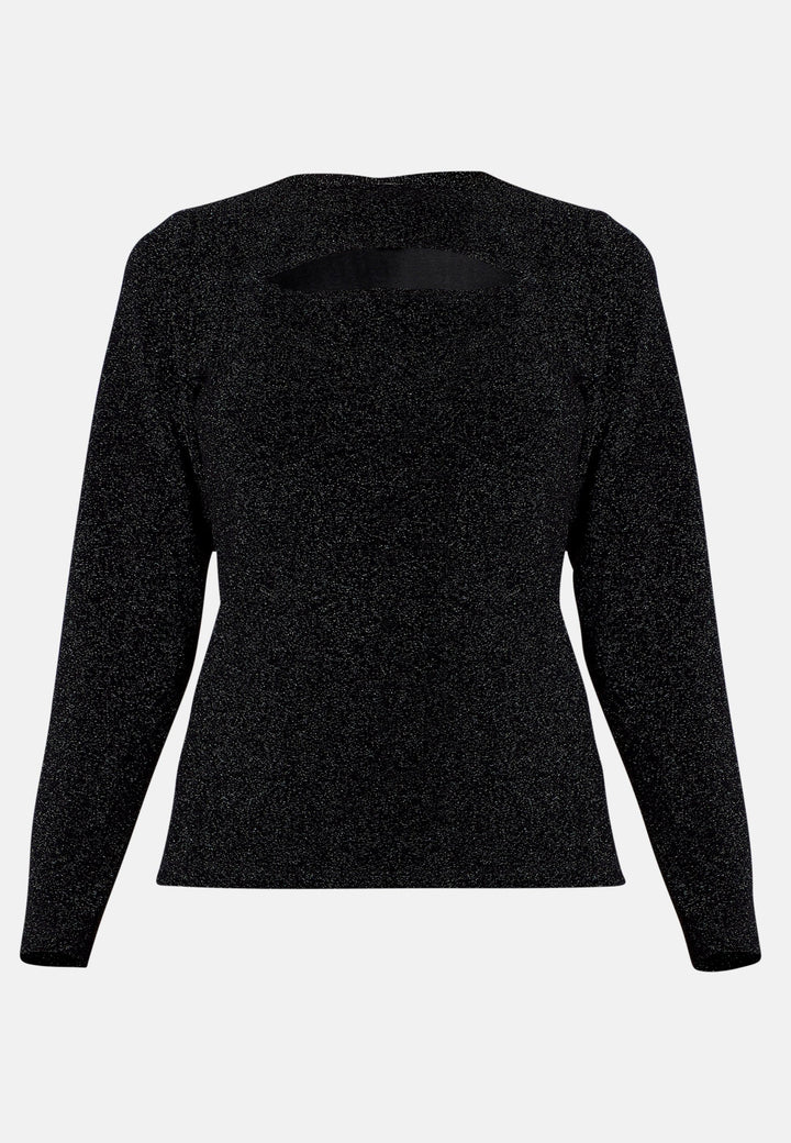 Roxanne Black Shimmer Top