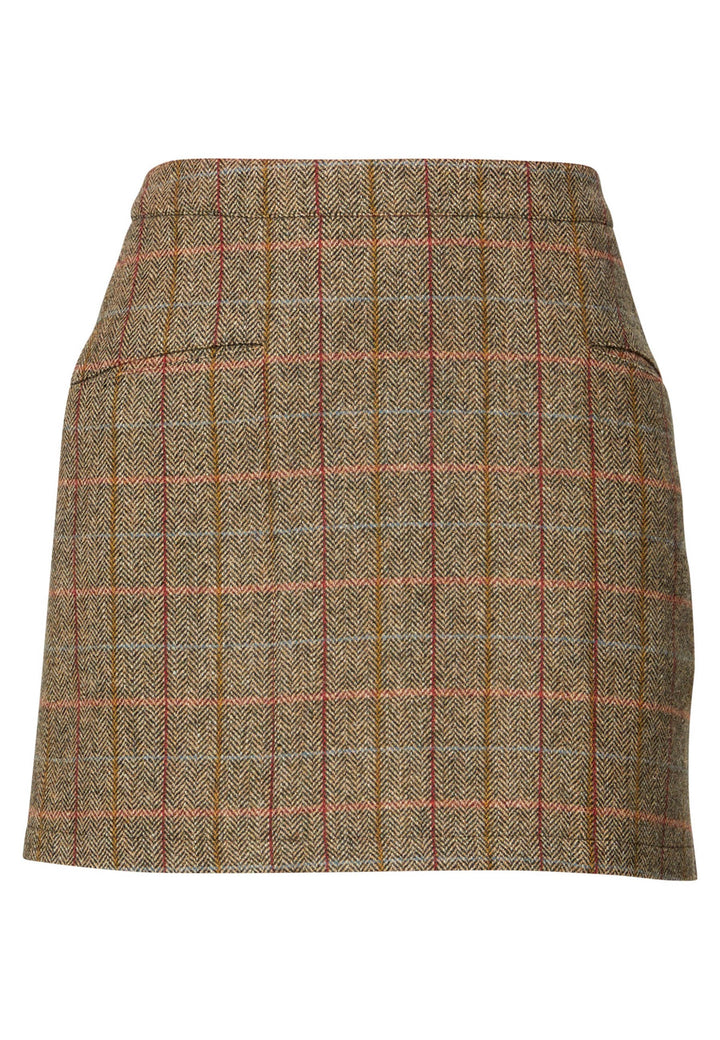 Sienna Herringbone Tweed Skirt