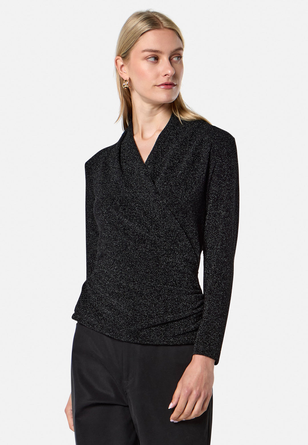 Teagan Black Shimmer Top