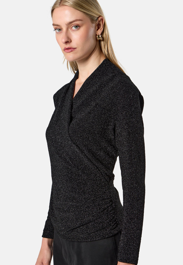 Teagan Black Shimmer Top