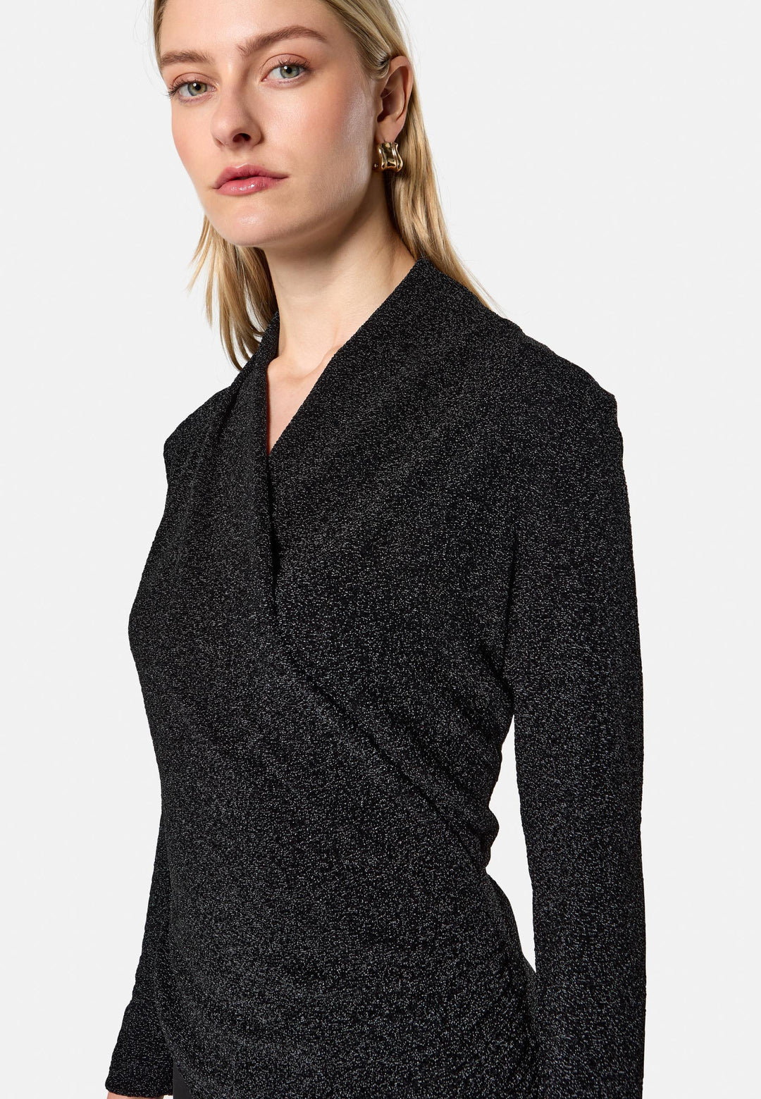 Teagan Black Shimmer Top