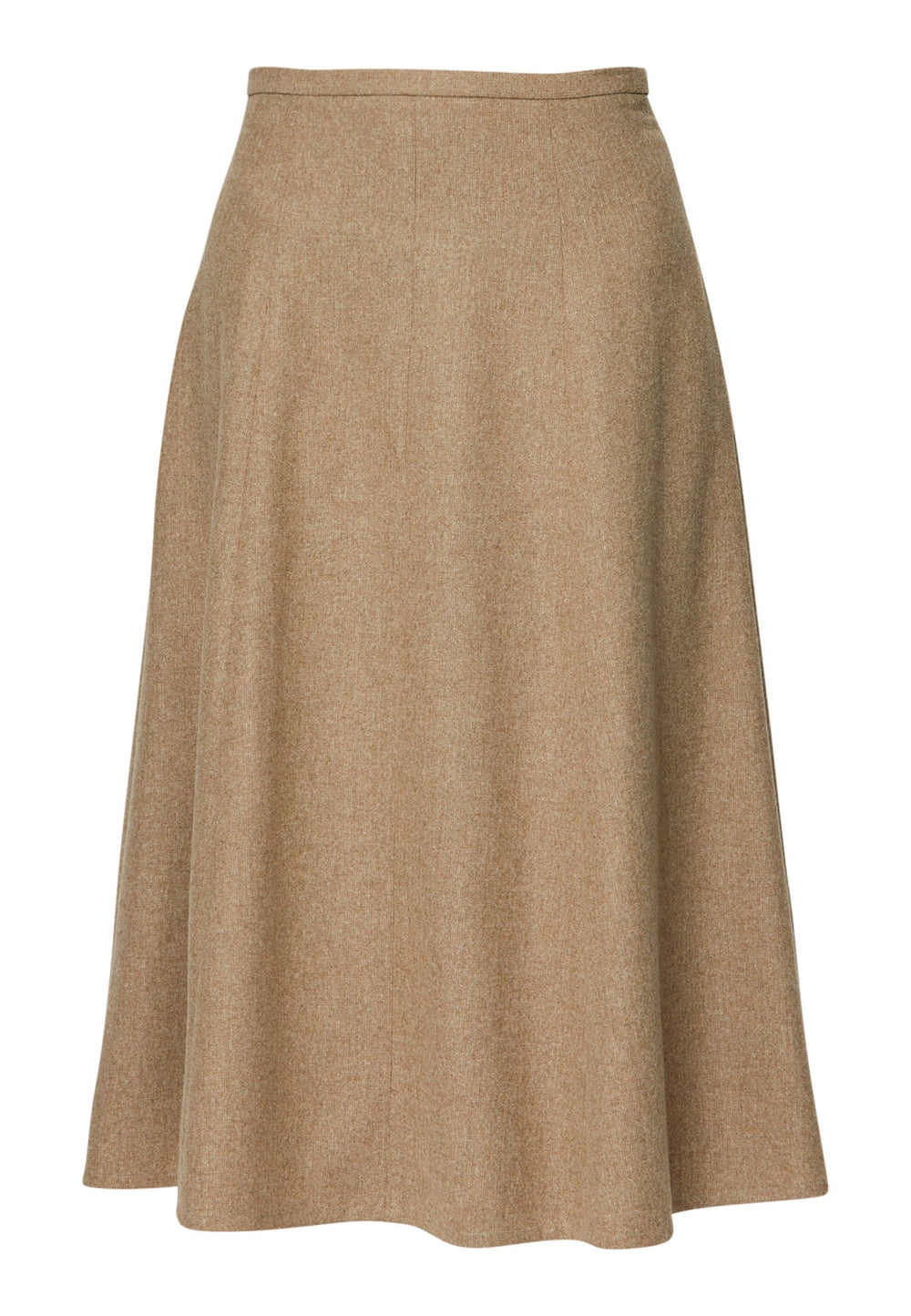 women wearing wool beige long skirt