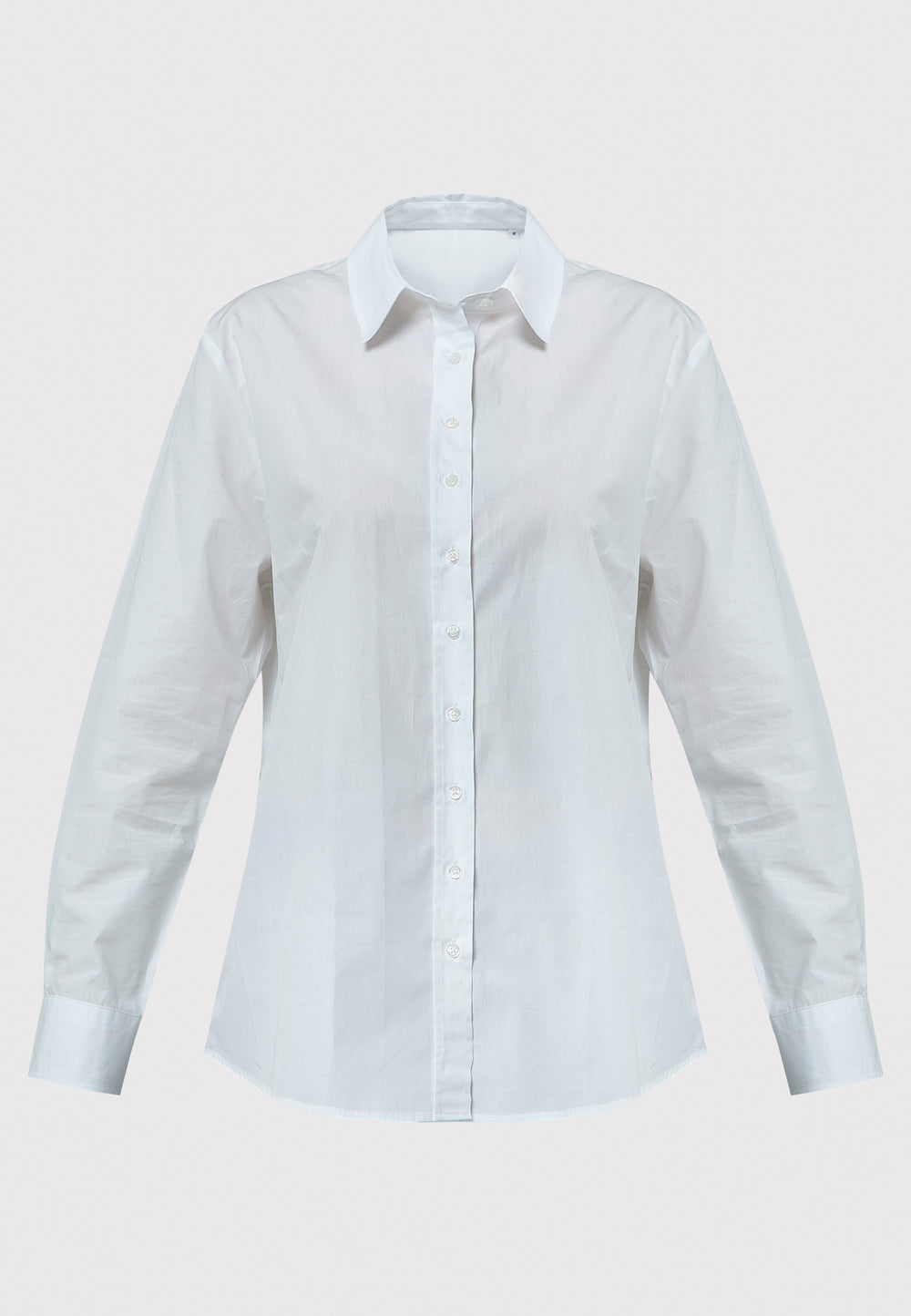 White shirt on a light gray background