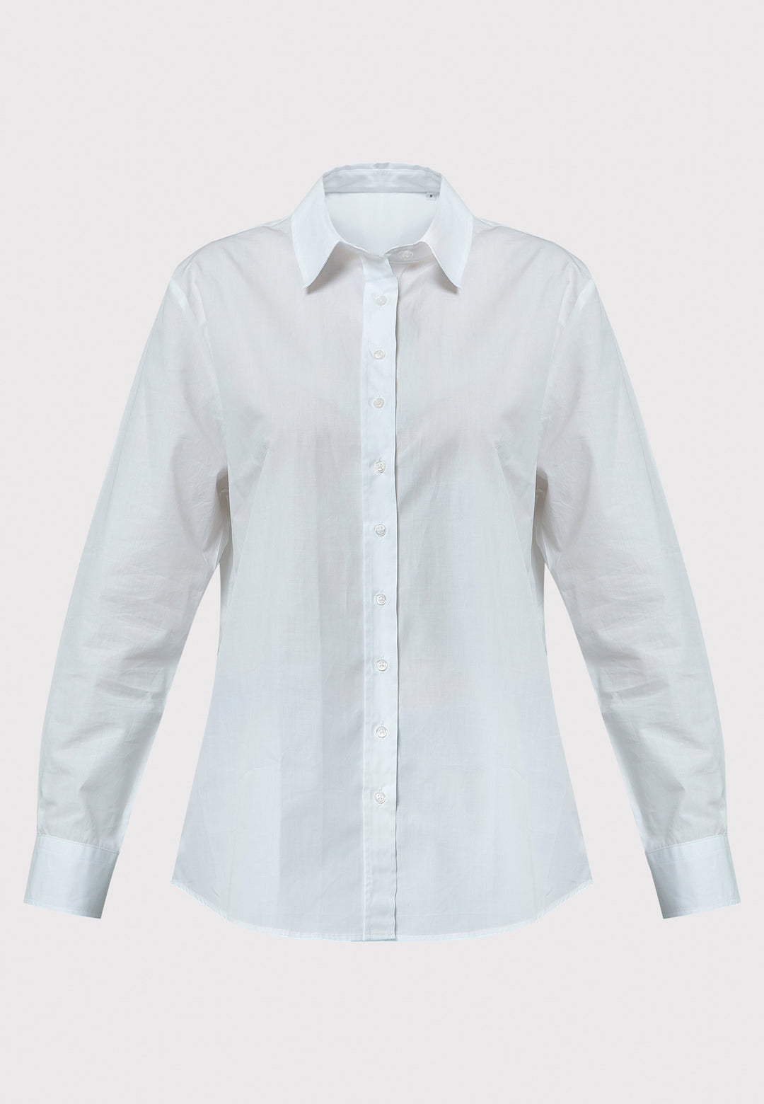 White shirt on a light gray background