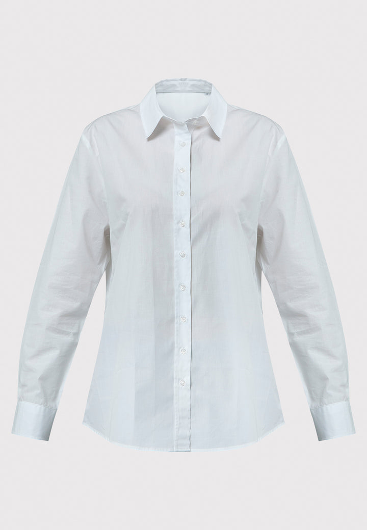 White shirt on a light gray background
