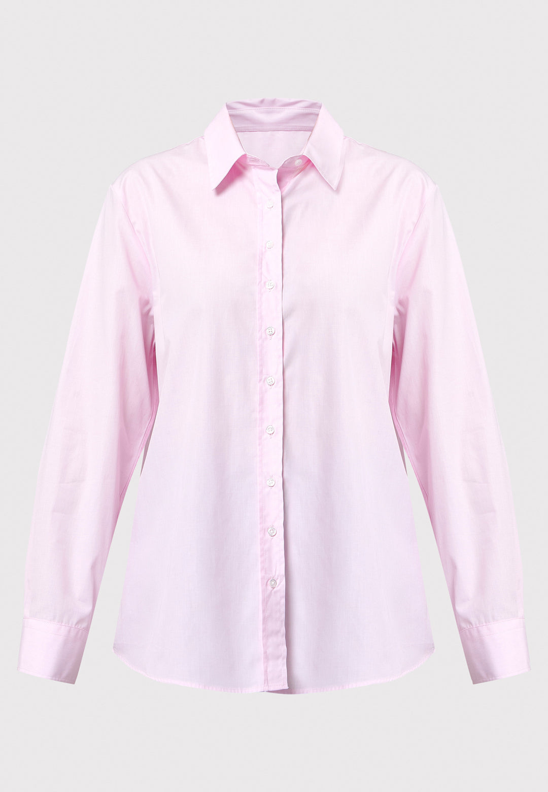Pink shirt on a light gray background