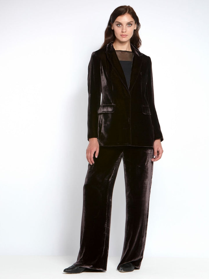 Naomi Velvet Mulberry Pant