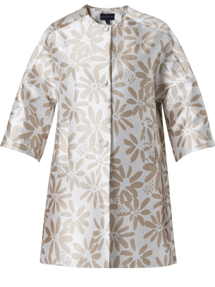 Jackie Floral Jacquard Coat