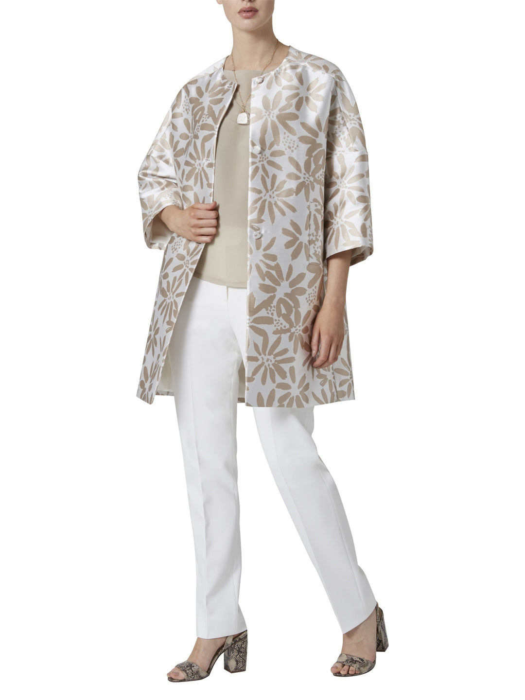 Jackie Floral Jacquard Coat
