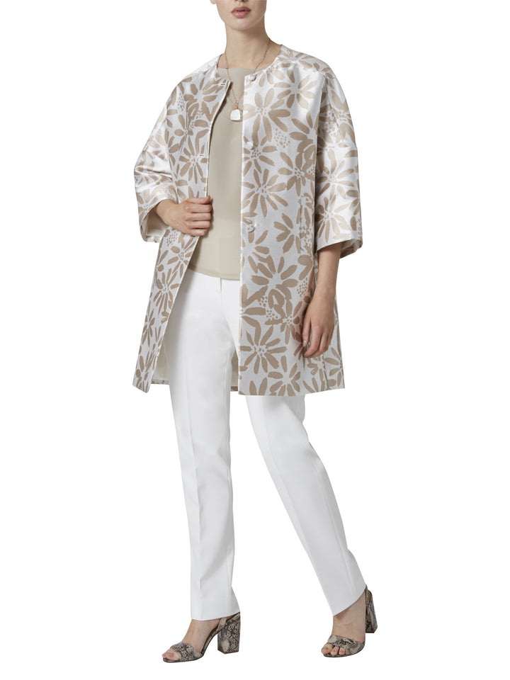 Jackie Floral Jacquard Coat