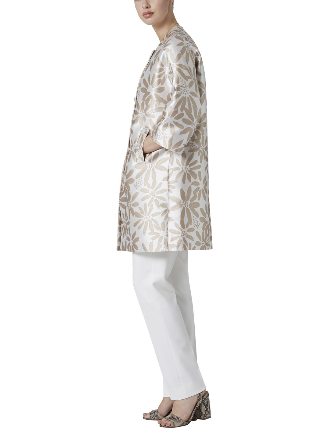Jackie Floral Jacquard Coat