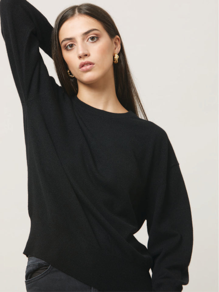 Carly Black Cashmere Sweater