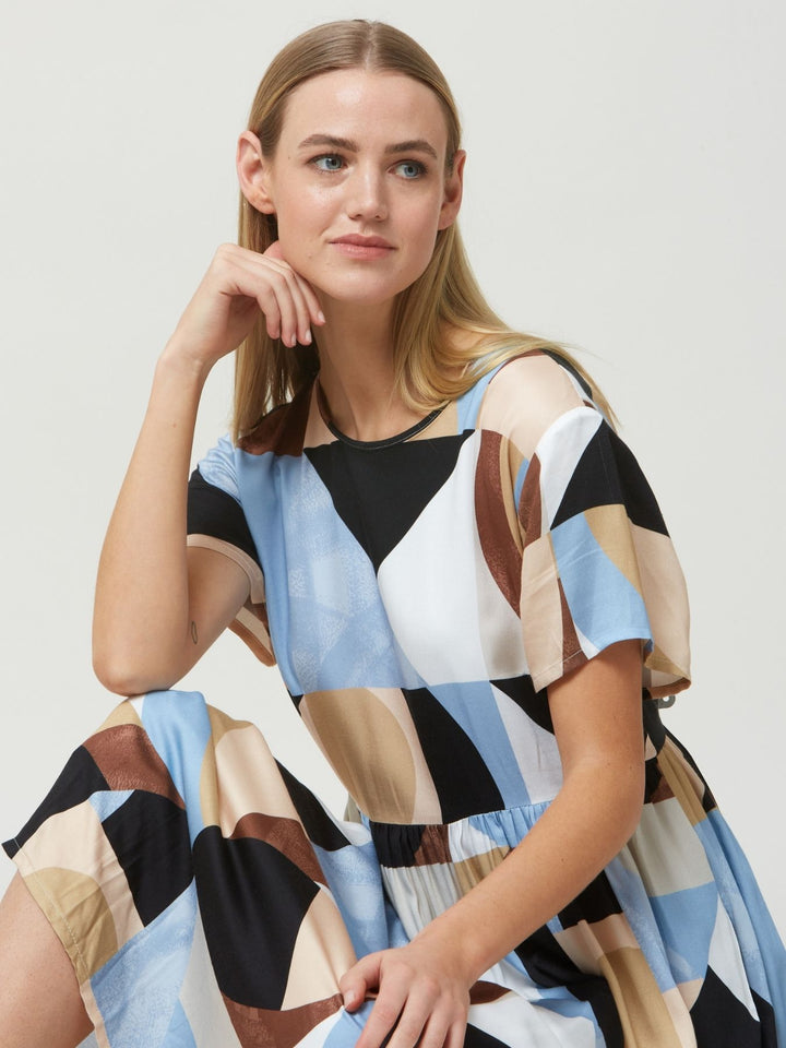 Louise Modern Geo Print Dress