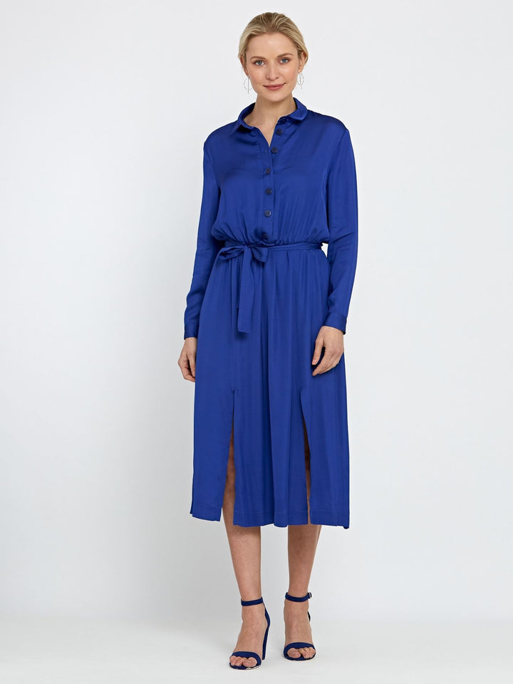 Rosie Blue Satin Dress
