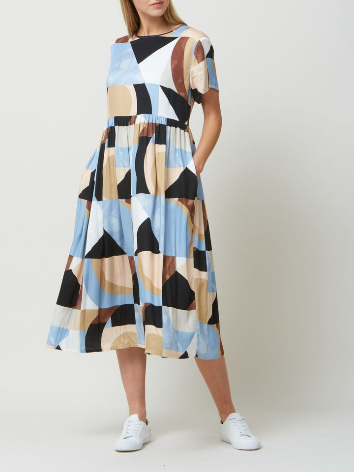 Louise Modern Geo Print Dress