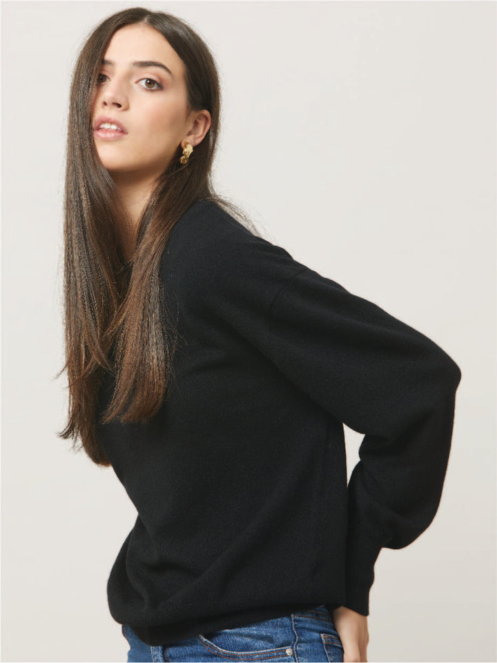 Carly Black Cashmere Sweater