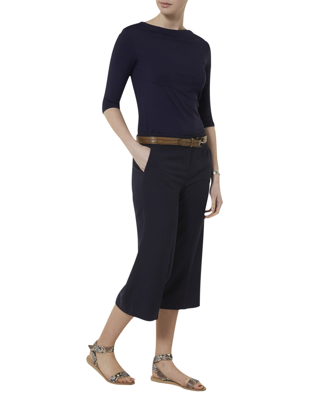 Rosanna Navy Crop Trousers