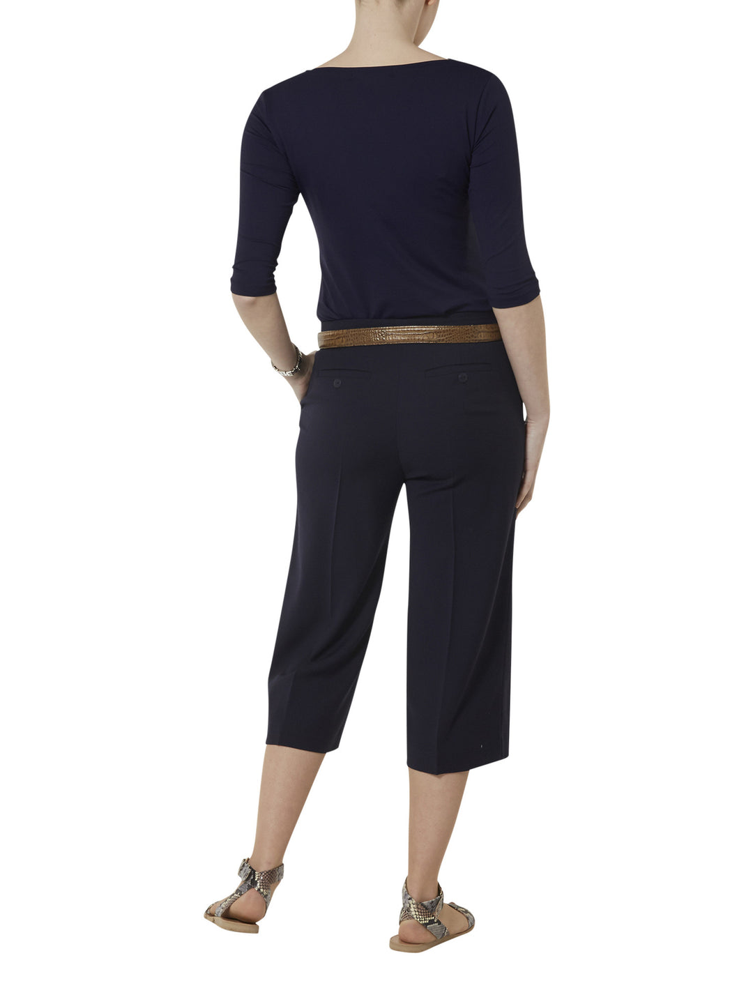 Rosanna Navy Crop Trousers