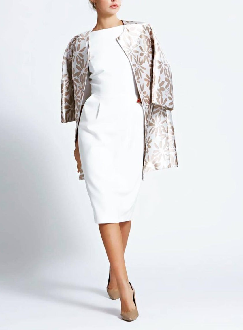 Jackie Floral Jacquard Coat