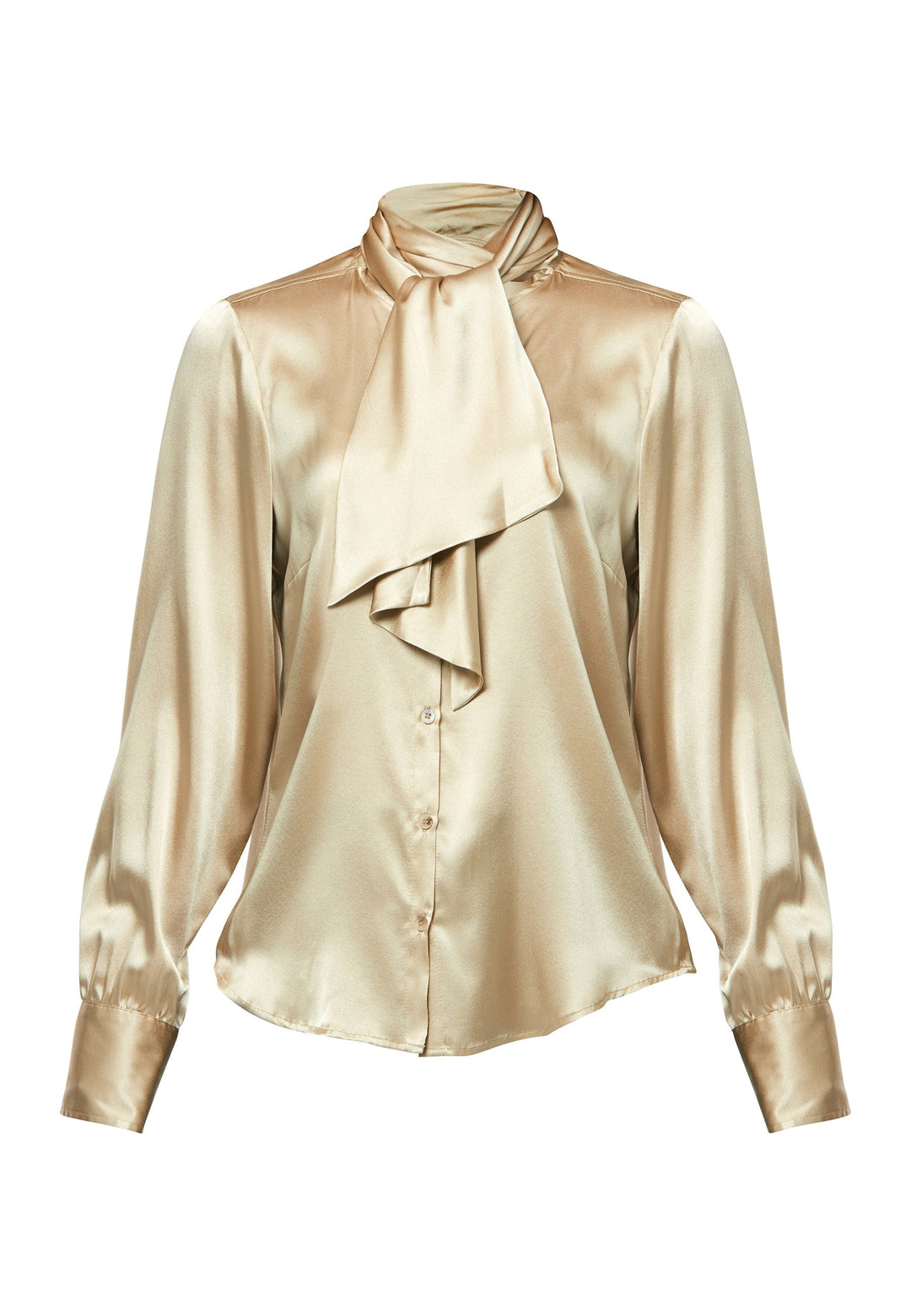  Crafted from a silk blend, it offers a luxurious feel against your skin. The button-down style pussy-bow neckline shirt.