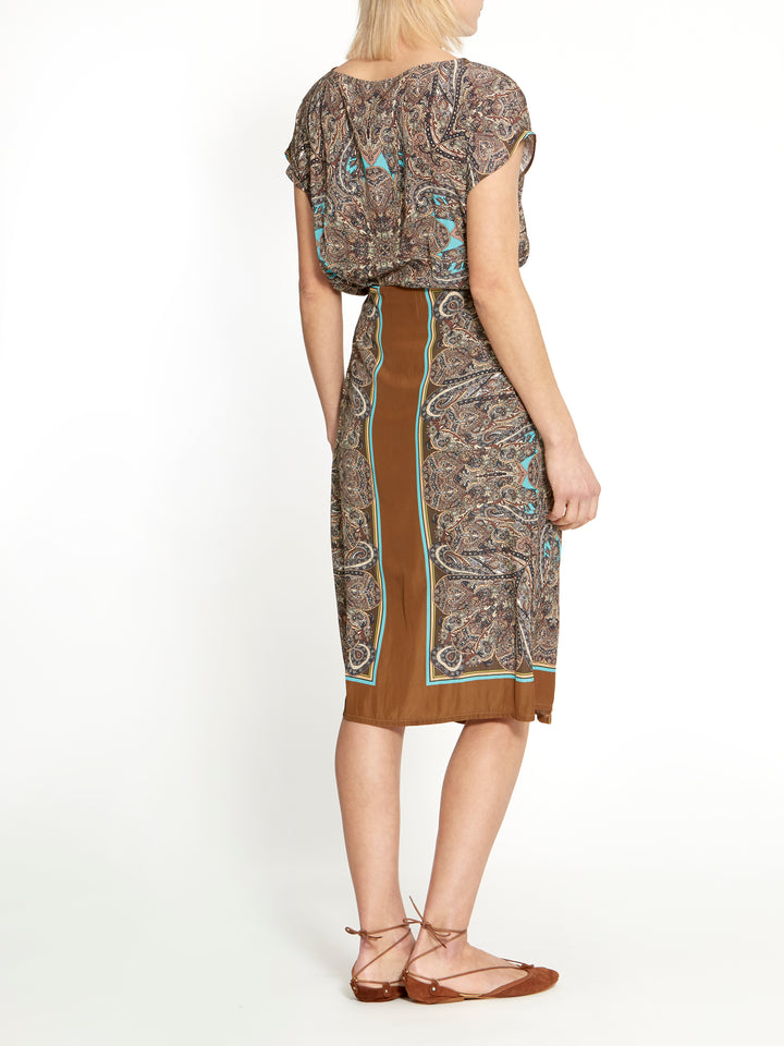 Wrap Paisley Skirt
