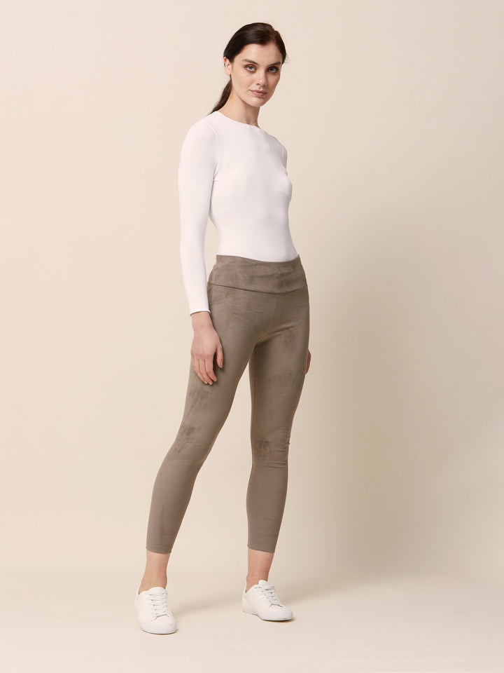 Belle Taupe Suede Legging