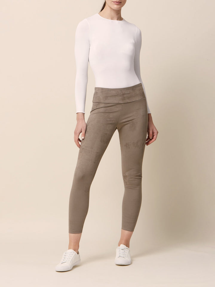 Belle Taupe Suede Legging