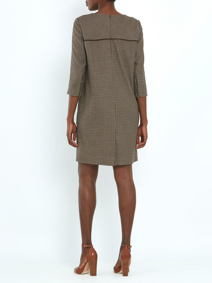 Cilla shift dress in our soft handle micro check