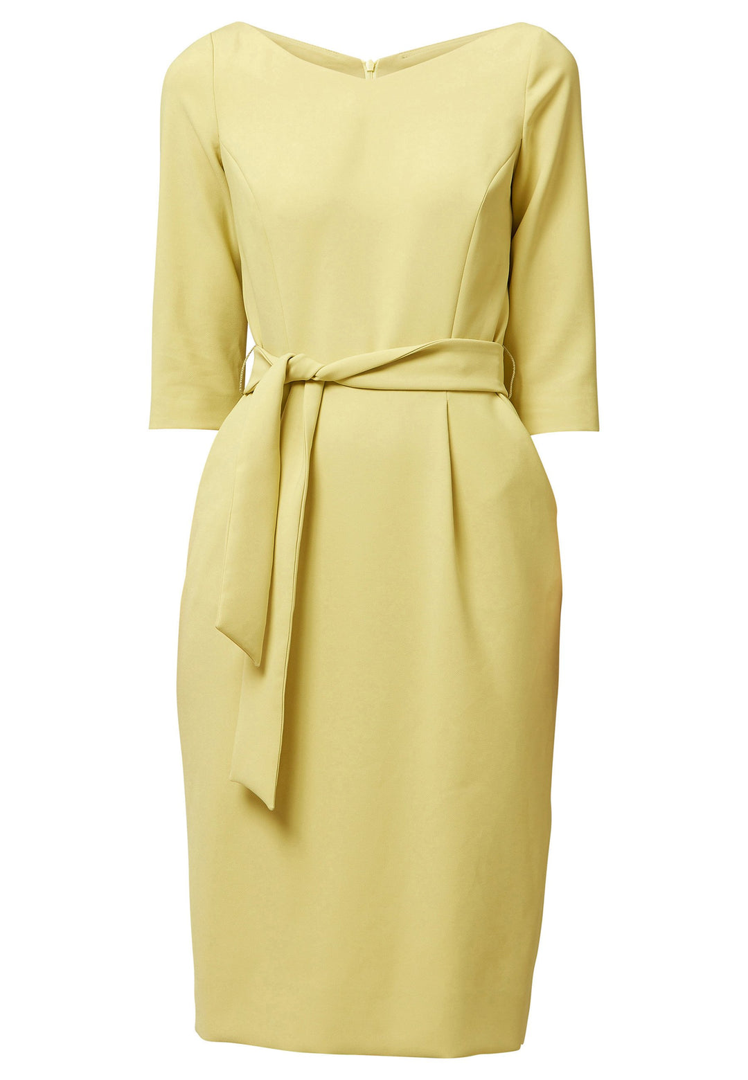The Clara is a classic silhouette. An expertly tailored form-flattering silhouette with pockets, detachable belt & pencil skirt which falls to mid-calf. Engineered with a sophisticated wide V-neckline. Heighten the drama of this piece with your favourite accessories and heels. Attending a summer wedding? Mother of the bride? Heading to the races? This is the dress for you.