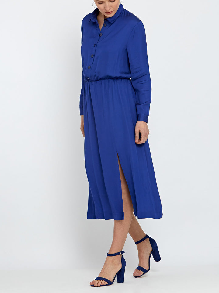Rosie Blue Satin Dress