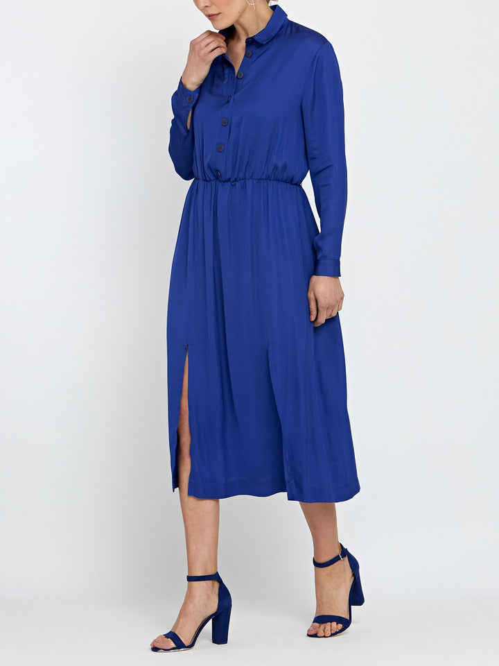 Rosie Blue Satin Dress