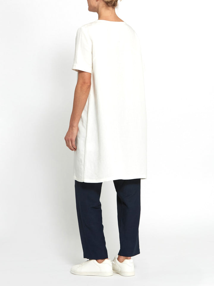 Anna White Linen Tunic