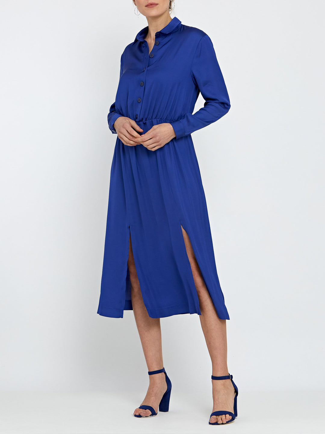 Rosie Blue Satin Dress