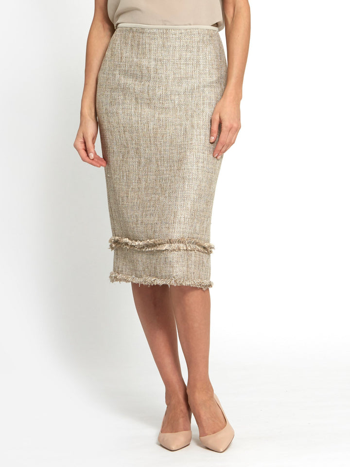 Joan Gold Boucle Skirt