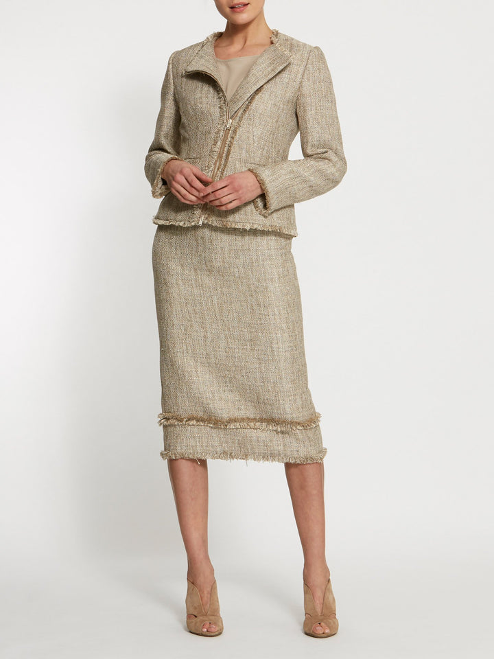 Joan Gold Boucle Skirt