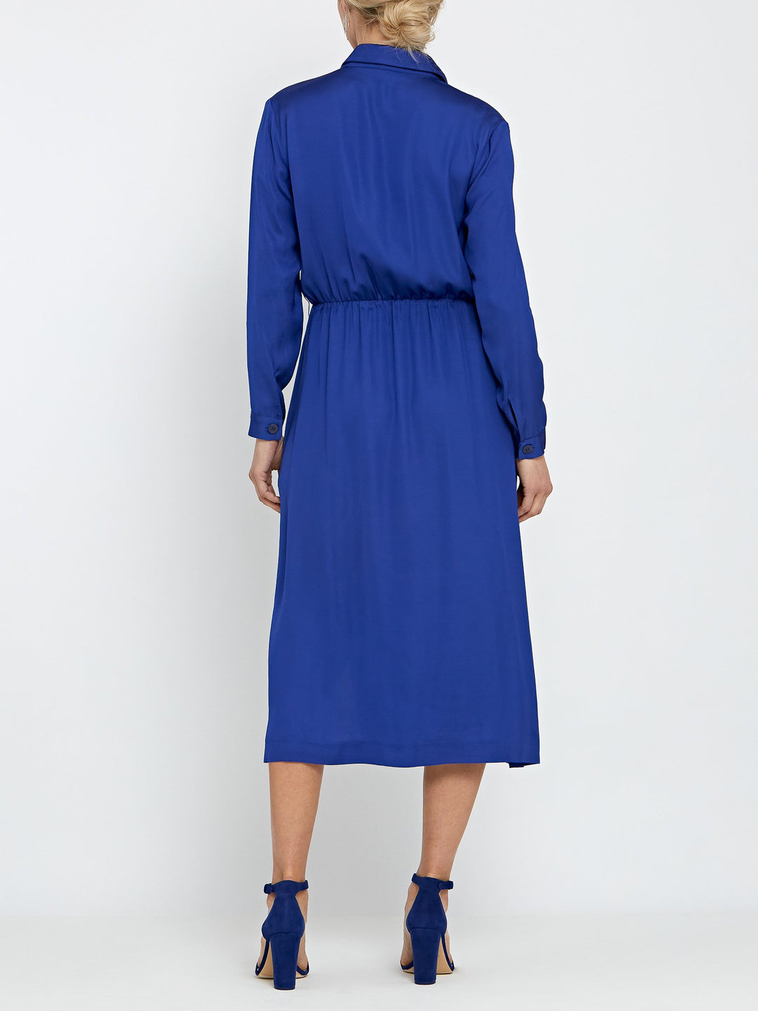 Rosie Blue Satin Dress
