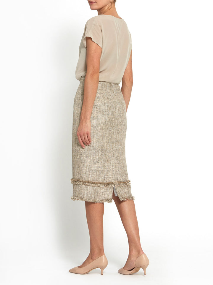Joan Gold Boucle Skirt