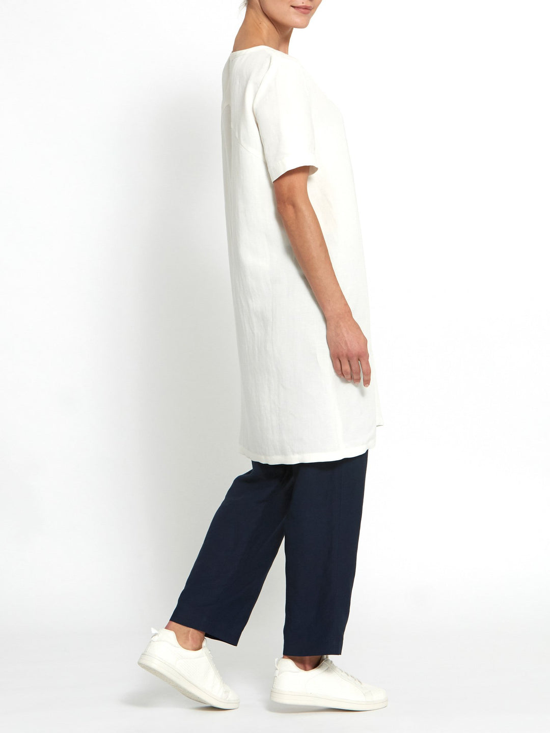 Anna White Linen Tunic