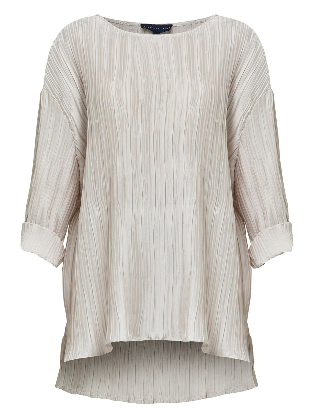 Helen McAlinden pleated blouse in ivory with loose fitting