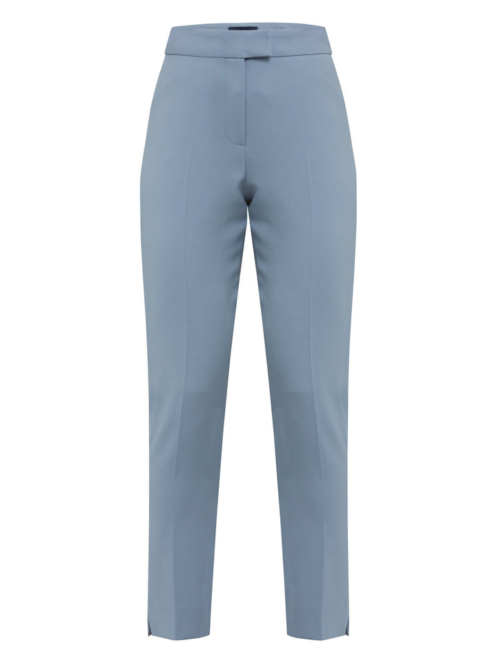 Jill, an investment worthy, neat narrow-leg trouser crafted in our signature double crepe with a hint of stretch. A wardrobe staple & HMcA classic. This season in a sophisticated smoky blue. Designed in Ireland by Helen McAlinden. Made in Europe. Free shipping to the EU & UK.