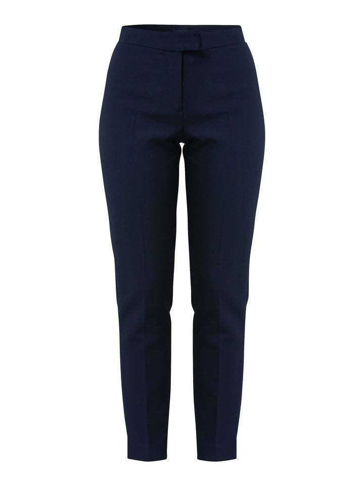 Jill makes a triumphant return! These narrow leg trousers are a must-have for investment-worthy style, providing a sleek and impeccably tailored silhouette. Made with a touch of stretch, they offer not only a polished look but also enhanced comfort. With an ankle-grazing length, a fly front, and a clean flat front that sits naturally on the waist, these trousers exude sophistication.