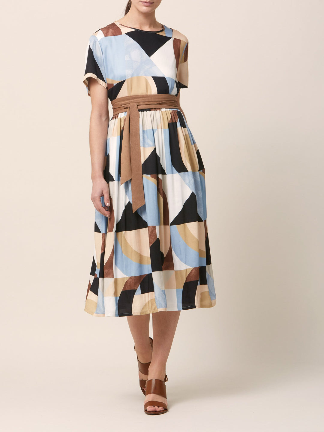 Louise Modern Geo Print Dress