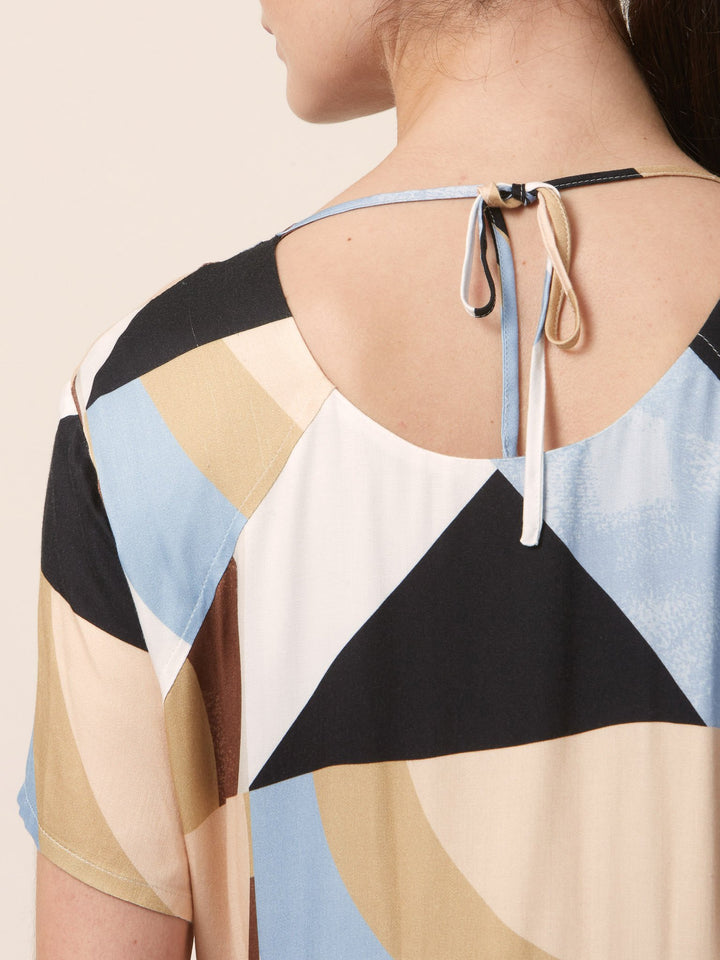 Louise Modern Geo Print Dress