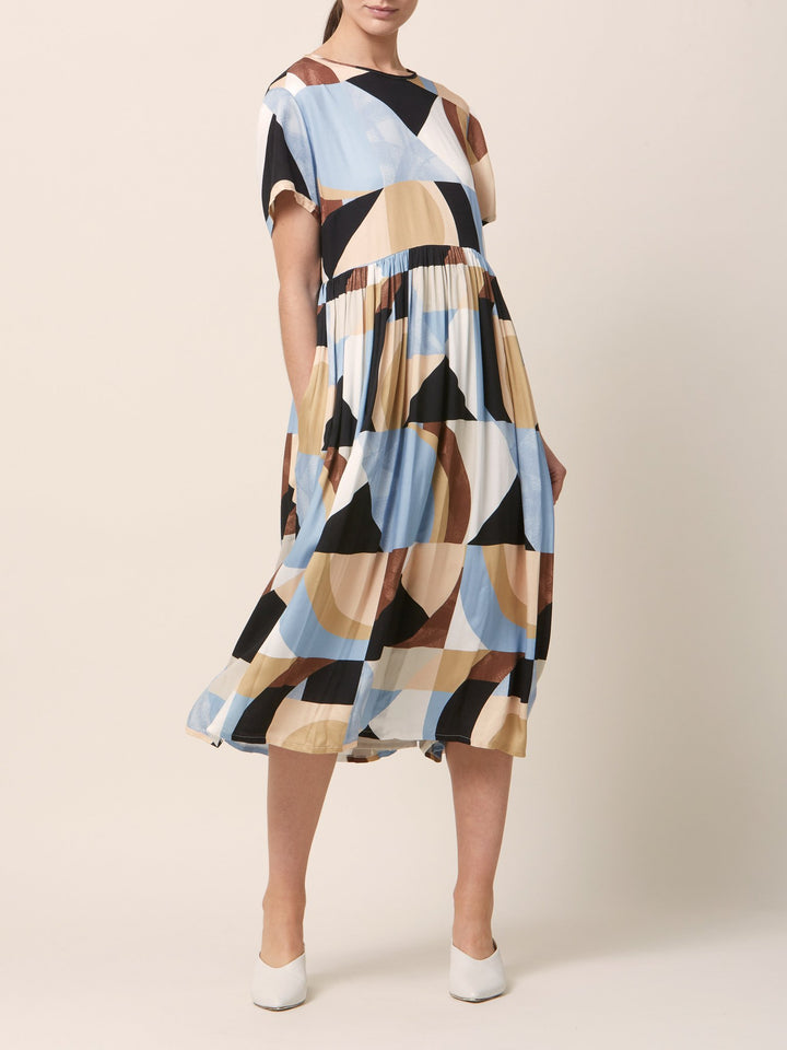 Louise Modern Geo Print Dress