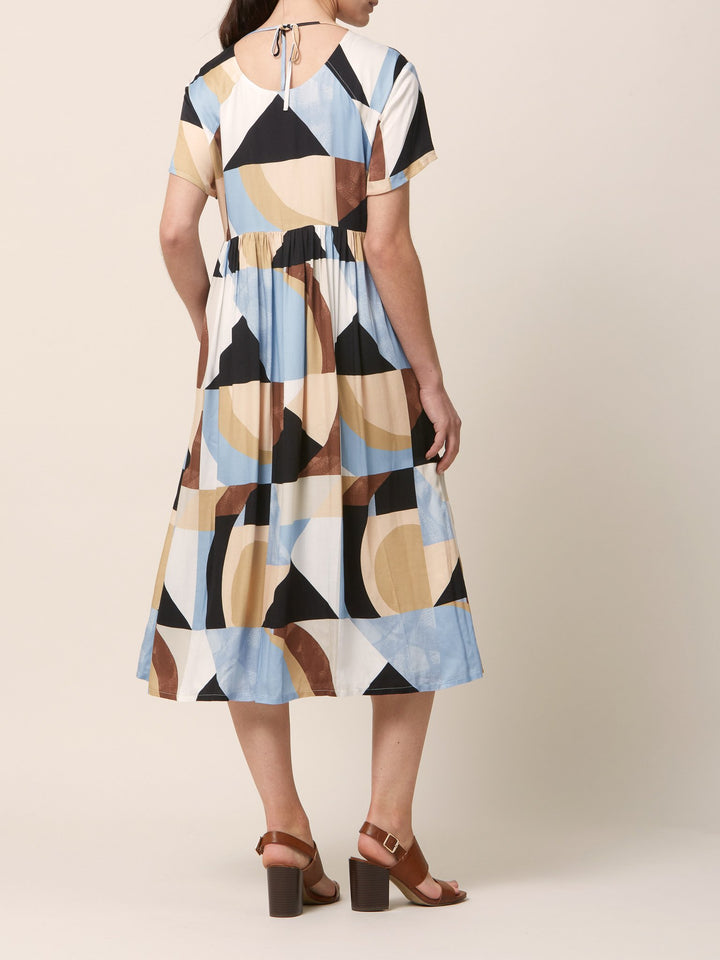 Louise Modern Geo Print Dress