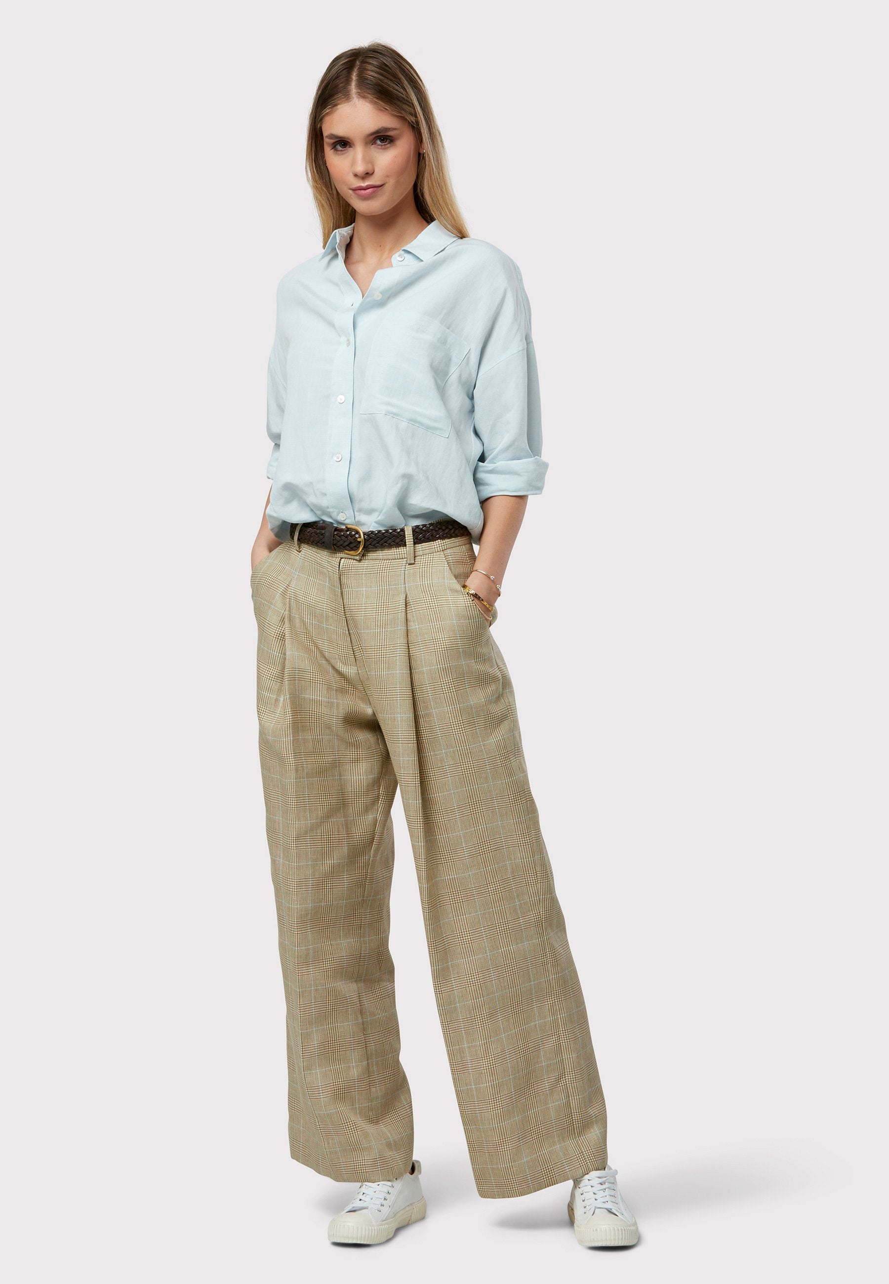 RAKINES Post-classical glen check 4-Lp pants | 